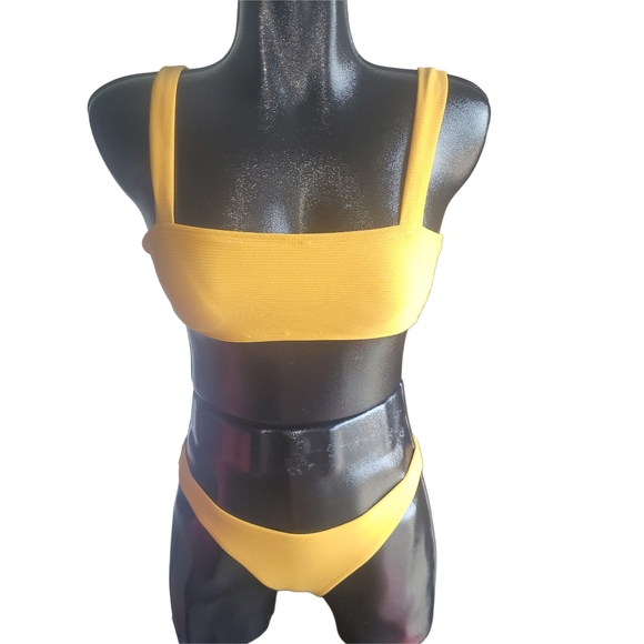 Zaful Dark Yellow Bikini Set 4 - Picture 1 of 4